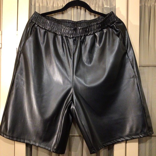 Mens leather look - mens, shorts