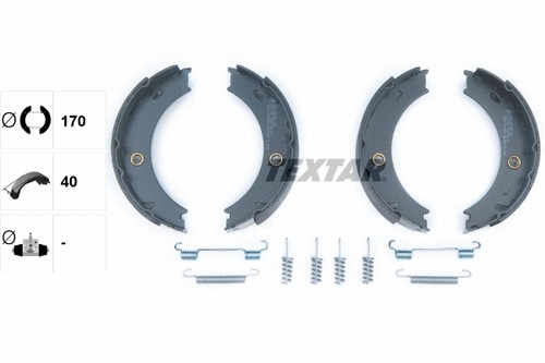 Rear brake shoe set - brake, parking