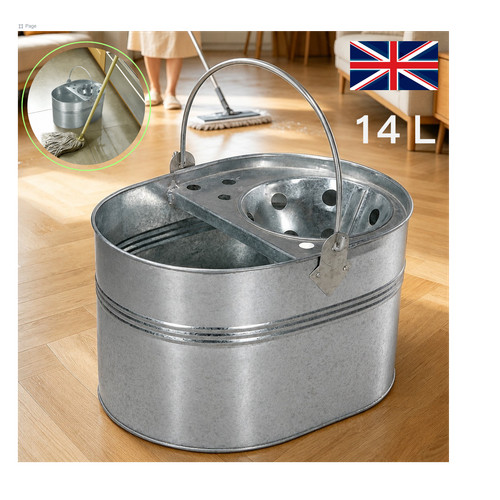 14l large metal mop bucket - 14l,
