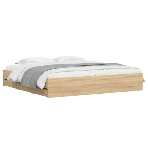 Bed frame with - with, sonoma