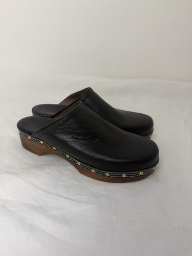 Jigsaw black leather - jigsaw, clogs