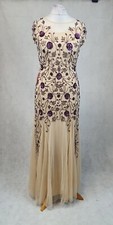 RAISHMA Gold And Plum Gown