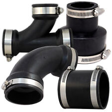 RUBBER PIPE CONNECTOR BLACK FLEXIBLE TUBE FITTINGS FISH POND NEXUS EAZY CLIPS