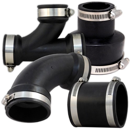 Rubber pipe connector black - rubber,
