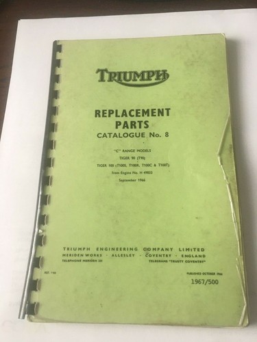 Triumph tiger t90 t100c t100r - triumph,