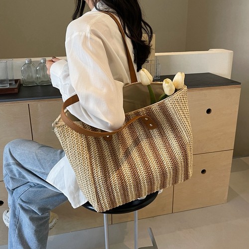 Large summer beach tote bag - summer,