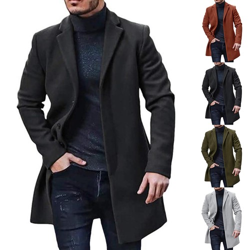 Mens fomal fleece trench coat - mens,
