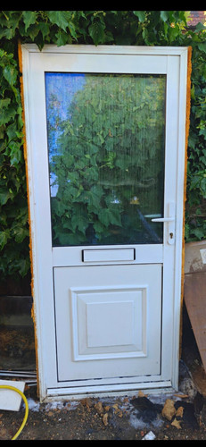 White upvc front - entrance, door