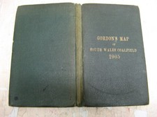 100% ORIGINAL LARGE SOUTH WALES COALFIELDS FOLDING ON CLOTH MAP BY GORDON  C1905