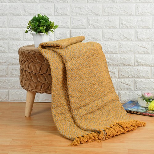 Large throw geometric yellow - geometric,