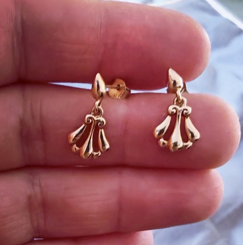 Solid 9ct yellow gold drop - yellow,