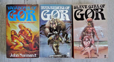 John Norman Gor Book X3 Vagabonds of Gor Marauders of Gor Slave Girl of Gor 80s