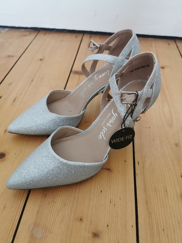 Silver high heeled - , new