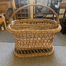 Wicker Basket Magazine Rack