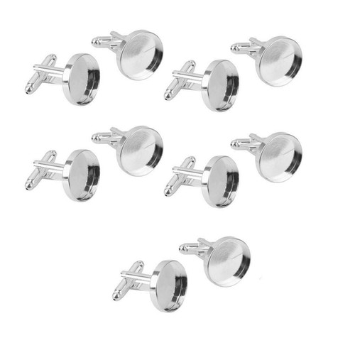 Pcs round cufflinks blanks - 10,