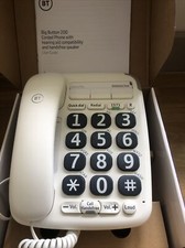 BT Big Button 200 Corded Phone with Handsfree Speaker Hearing Aid Compatible
