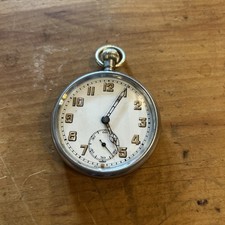 World War 2 Pocket Watch Fully Working GSTP White Dial