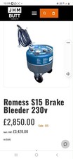 Romess S15 Brake Bleeder 230v. S 15 is a solid, mobile brake maintenance device.