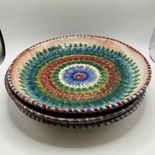 3 X HAND PAINTED POTTERY /