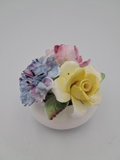 Royal Doulton China Three Flower Posy Bowl - Some Chips To Petals