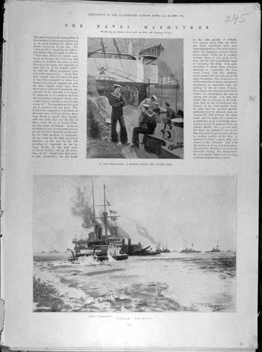 Old antique print 1900 naval - old,