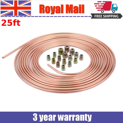 25ft copper nickel brake pipe - 25ft,