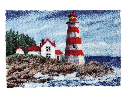 Large lighthouse sea scene - large,