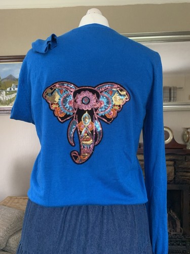 Cobalt blue cardigan sequin - cardigan.,