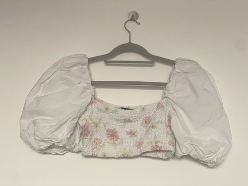 White ruffled top - ruffled, top(zara)