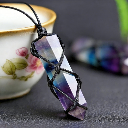 Rainbow fluorite crystal - fluorite,