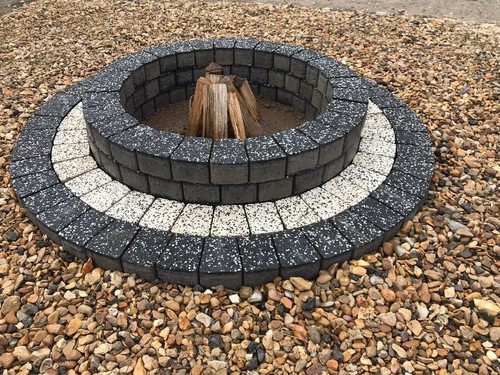 Fire pit granite - granite, concrete