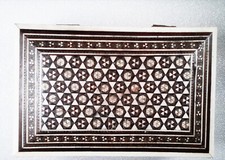 Sadeli Rare Small Trinket Box Anglo Antique Micro - Mosaic split on base