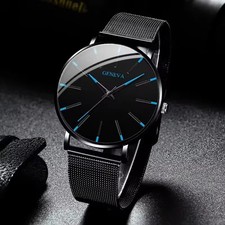 Mens Watches Black & Red Wrist