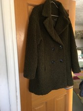 M & S womens dark green boucle