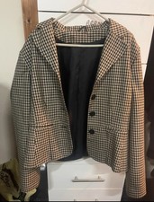 Women’s Checked Blazer Black And Cream Uk 12