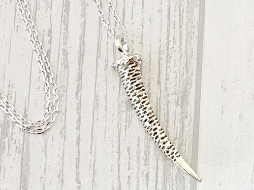 Long large tusk necklace - long,