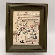 Blue Stripe BONNET GIRL Print