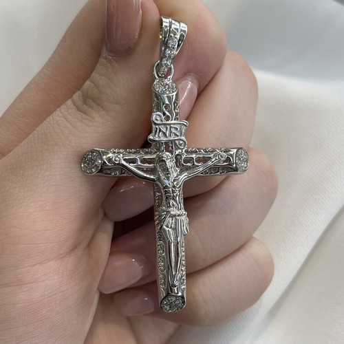 Sterling silver crucifix - sterling,