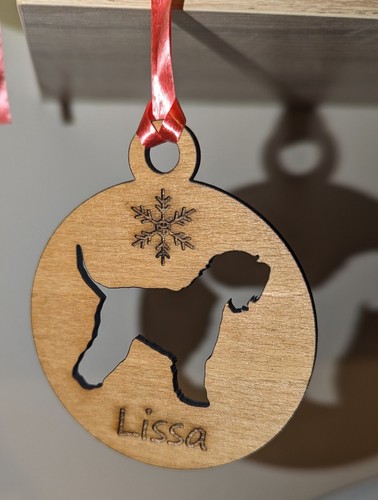 Dog bauble soft coated wheaten - soft,