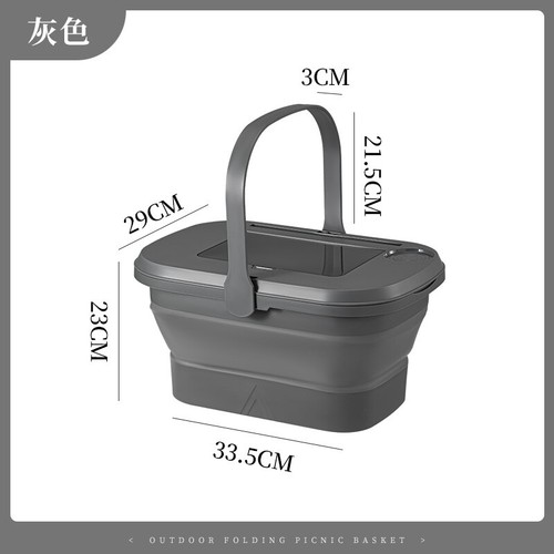 Collapsible picnic basket with - collapsible,