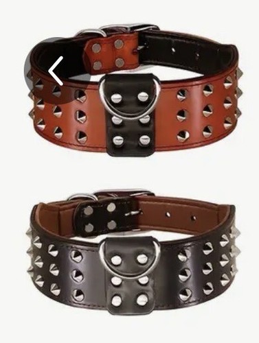 Spiked studded dog collar - studded,