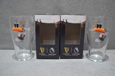 2x Guinness Premier League One Pint Tulip Beer Glass Gift Box Colour Toucan M25