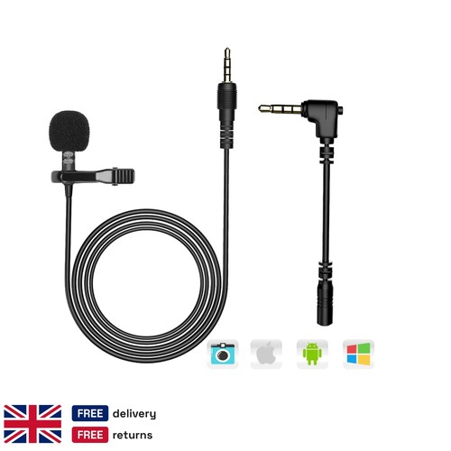 Lapel clip microphone - clip, 3.5mm