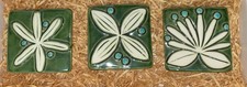 Green Floral Hanging Art Tiles