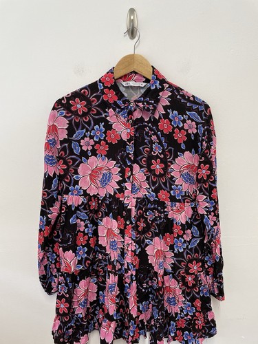 Zara floral print smock top - zara,