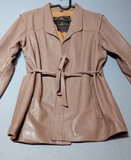 Wallace Sacks Vintage Leather Jacket womens 10 brown champan tutbury England 