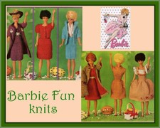 Knitting & Crochet pattern copy 2337.  Dolls clothes outfits for Barbie Sindy