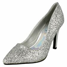 Ladies Anne Michelle Pointed Toe Glittery 'Court Shoes'