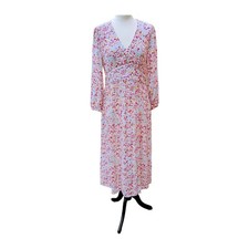 And/Or Ditsy Floral Midi Dress UK8 New No Tag Sustainable Lenzo Ecovero Fabric