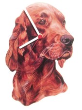 Irish Setter Clock - Irish Setters - Red Setter Clock  - Red Setters - D17-C